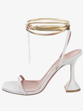 Amina Muaddi White Henson Sandal